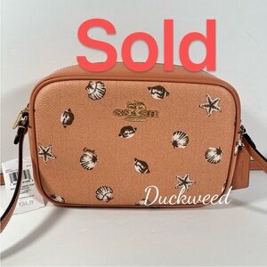 NWT COACH Jamie Camera Bag With Shell Print